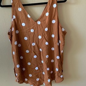 Old Navy brown polkadot top